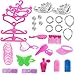 Outee 86 Pcs Doll Clothes Set for Party Grown Outfit Including 16 Pcs Clothes 70 Pcs Accessories for Girls Kids Party Birthday Gifts