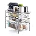 3S Under Cabinet Storage,Sliding Basket Organizer Drawer,Bathroom Kitchen Under Sink Organizer,Silver,3 Tier.