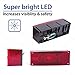 Wellmax 12V LED Trailer Lights Kit, Attachable tail lights for RV, marine, boat, trailer, camper, Low Profile Submersible and waterproof
