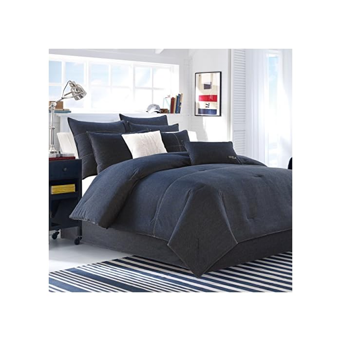 Nautica Seaward Denim Comforter Set, Full/Queen LAVORIST