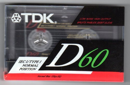 TDK D60 Blank Cassette Tape IEC I/Type