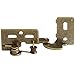 Semi-Concealed Cabinet Door Hinges (Pair of 2) - Overlay Concealed Hinge w/Adhesive Cork Stoppers & Double Nylon Washers & More - Brass Soft Close Snap on Hinges for Frameless & Face-Frame Cabinets