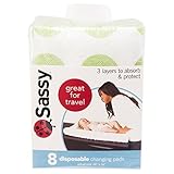 Sassy Disposable Changing Pads, 8 Count