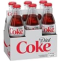 Diet Coke Glass Bottles, 8 fl oz, 6 Count
