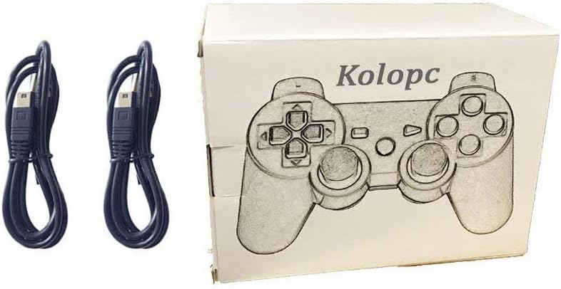 Kolopc 2 Packs Wireless Controller Gamepad Remote for PS3 Playstation 3 Double Shock - Bundled with USB Charge Cord (Clear Blue and Clear Green): Computers & Accessories