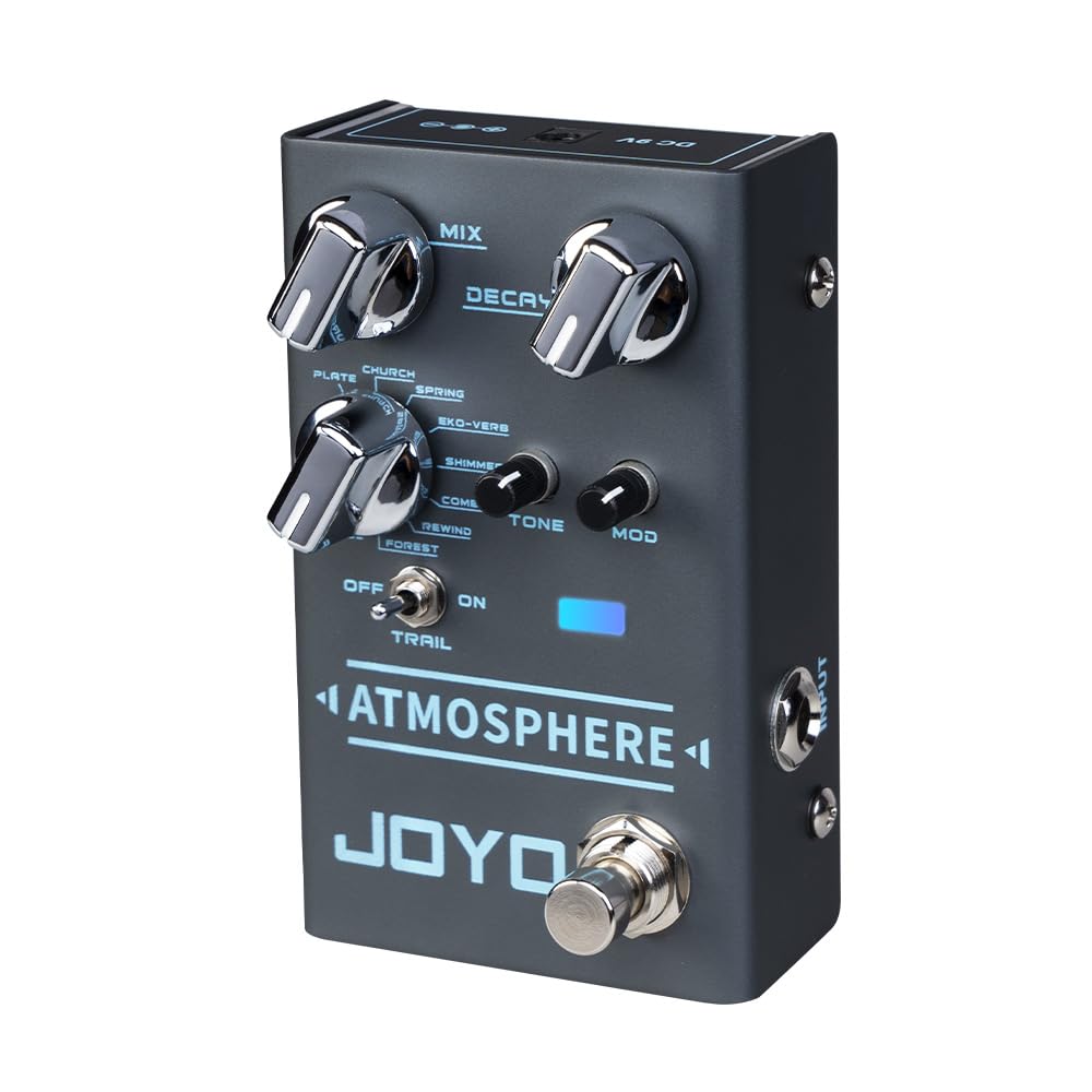 JOYO Reverb Pedal 9 Digital Reverb Types with Modulation and Trail Function for Electric Guitar Effect (Atmosphere R-14) — image 1