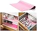 Latom Vinyl Shelf Liner Paper Rolls, Non-Adhesive&Non-Slip Cabinet Drawer Liners (12 Inch Wide x 5 Feet Long x 2 Rolls, Pink)