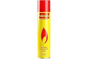 SCINEX Neon Lighter Gas Refill Butane Universal Fluid Fuel Ultra Refined 300ml 10.14 Oz Yellow