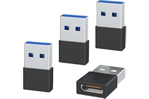 Welldiea USB to USB C Adapter 4 Pack, USB C Female to USB Male OTG Charger Type C Converter Compatible with Apple Watch Ultra iWatch 7-9,iPhone 15~13 Plus Pro Max,AirPods 3,iPad Air,Car,Galaxy (Black)