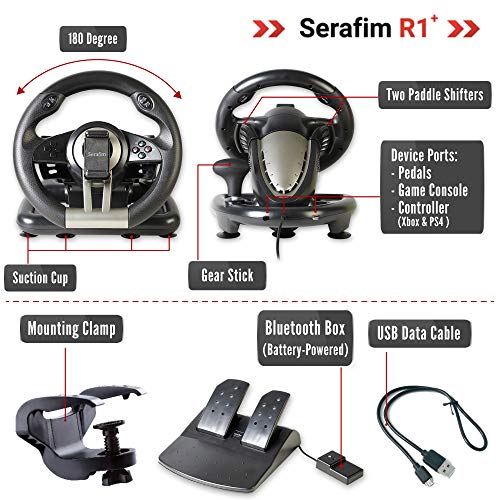 Serafim Gaming Wheel fully supports XBOX ONE, XBOX Series X&S, PS4