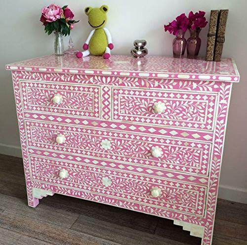 Amazon Com Traditional Floral Design Handmade Bone Inlay Chest Of