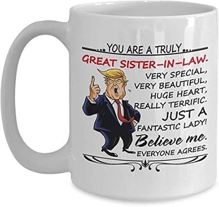 Regali Di Natale Per La Suocera.Thorea Divertente Donald Trump Mug Regalo Per Suocera Per Il Capodanno Donald Trump Great Sister Suocera Divertente Giorno Di Natale Mug Regali Per Suocera Suocera Cognac Mug 11 Oz Amazon It