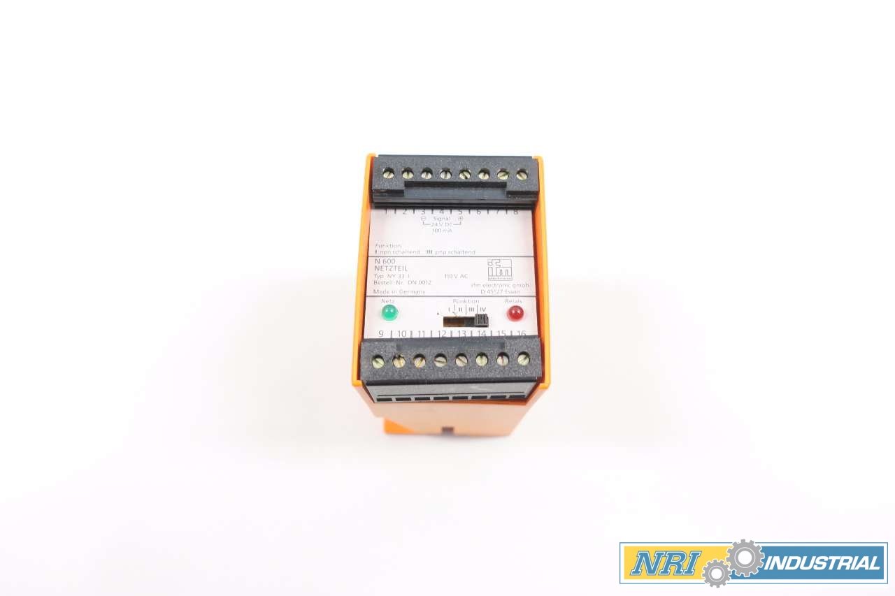 IFM EFECTOR N600 DN0012 Switching Amplifier 110V-AC D573668 ...