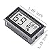 LinkDm 2 Pack Black Mini Digital Electronic Temperature Humidity Meters Gauge Indoor Thermometer Hygrometer LCD Display Fahrenheit (℉) for Humidors, Greenhouse, Garden, Cellar, Fridge, Closet