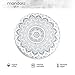 Mandala Life ART Yoga Decor Floor Cushion Cover - Round Meditation Pillow Case - Hand Printed Organic Cotton Pouf