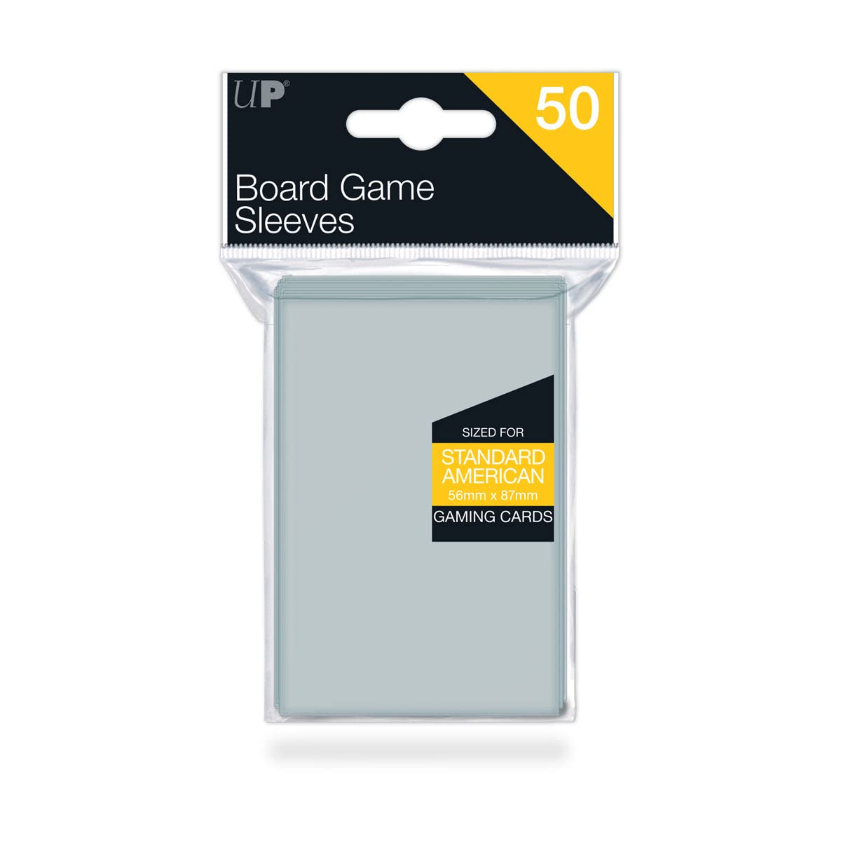 Ultra Pro 82914 Standard American Board Game Sleeves 56mm x 87mm, Clear (50 Count)