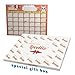 Lovellio Vintage Design Magnetic Dry Erase Calendar Whiteboard Planner, 16in x12in, Brown