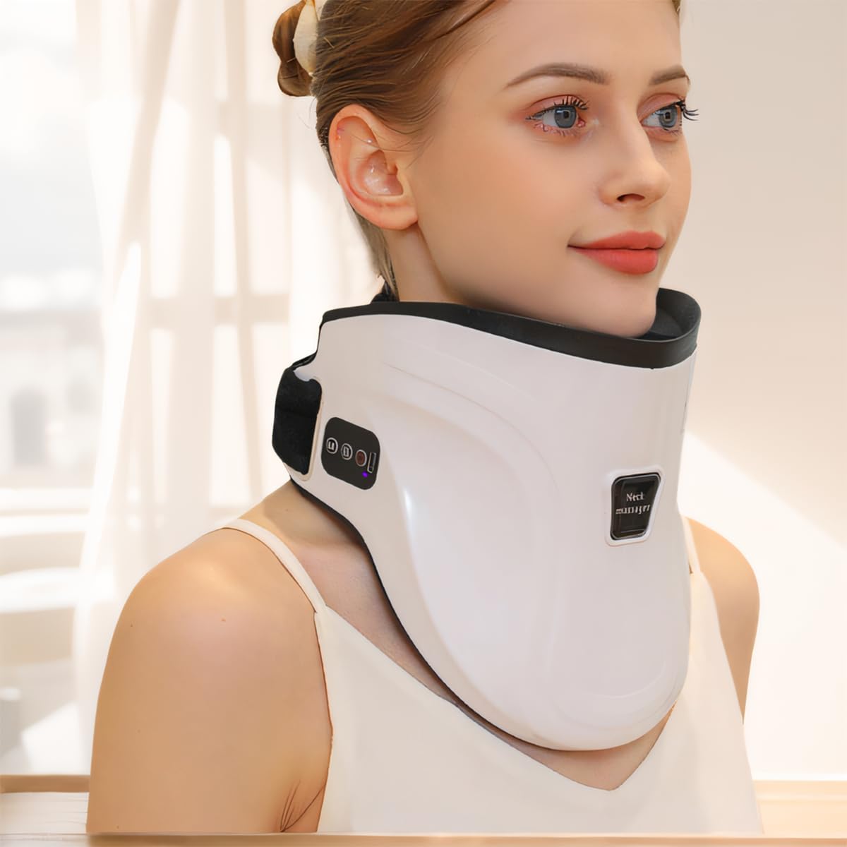 HOTMUZ Dynamic Neck Stretcher with Heat Therapy,Cervical Traction ...