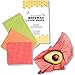 Organic Beeswax Wrap - Zero Waste Bees Wax Wraps For Food | Eco Friendly Alternative To Plastic Wrap, Reusable Sandwich Wrap, Wax Paper | 3 Pack Multicolor Beeswax Food Wrap (Green, Orange, Red)