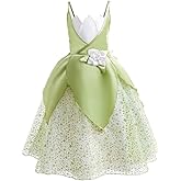 Dressy Daisy Little Girls Frog Princess Fancy Dress Up Birthday Party Halloween Costume with Accessories, Green