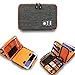 Electronics Organizer Travel Bag,Waterproof Portable Cable Cord Bag Organizer,Travel Gear Carry Bag for Cables External Flash Drive Mouse Memory Card Power Bank and More (L, Grey)