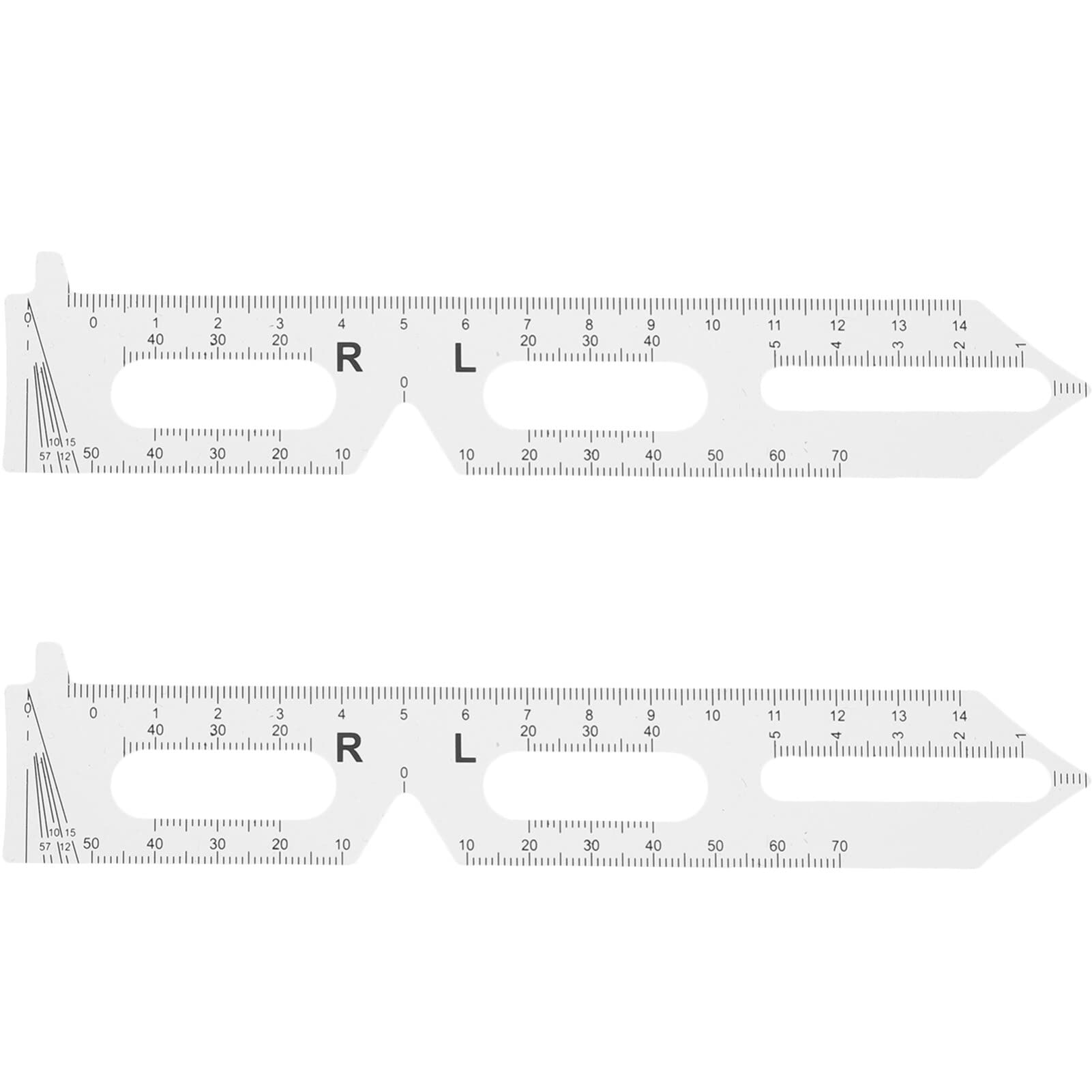 Healvian Pupillary Distance Ruler Soft Ruler with Triangular Design for Accurate Eye Measurement and Glasses Fitting 6.9 Inch Transparent Optical Measuring Tool