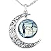 Jack Skellington Necklace Pendant Gift, Jack and Sally Nightmare Before Christmas (Blue)