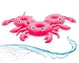 Inflatable Drink Holder for Pool Float Floating Set of 3 - Crab Cup Floaties Perfect for Pool, Hot Tub Accessories and Summer Fun Party For Adults, Kids - Quality Drink Floats