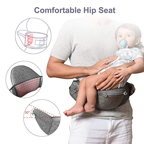 image for Bable Baby Carrier Hip Seat, Front and Back Baby Shoulder Carrier with
