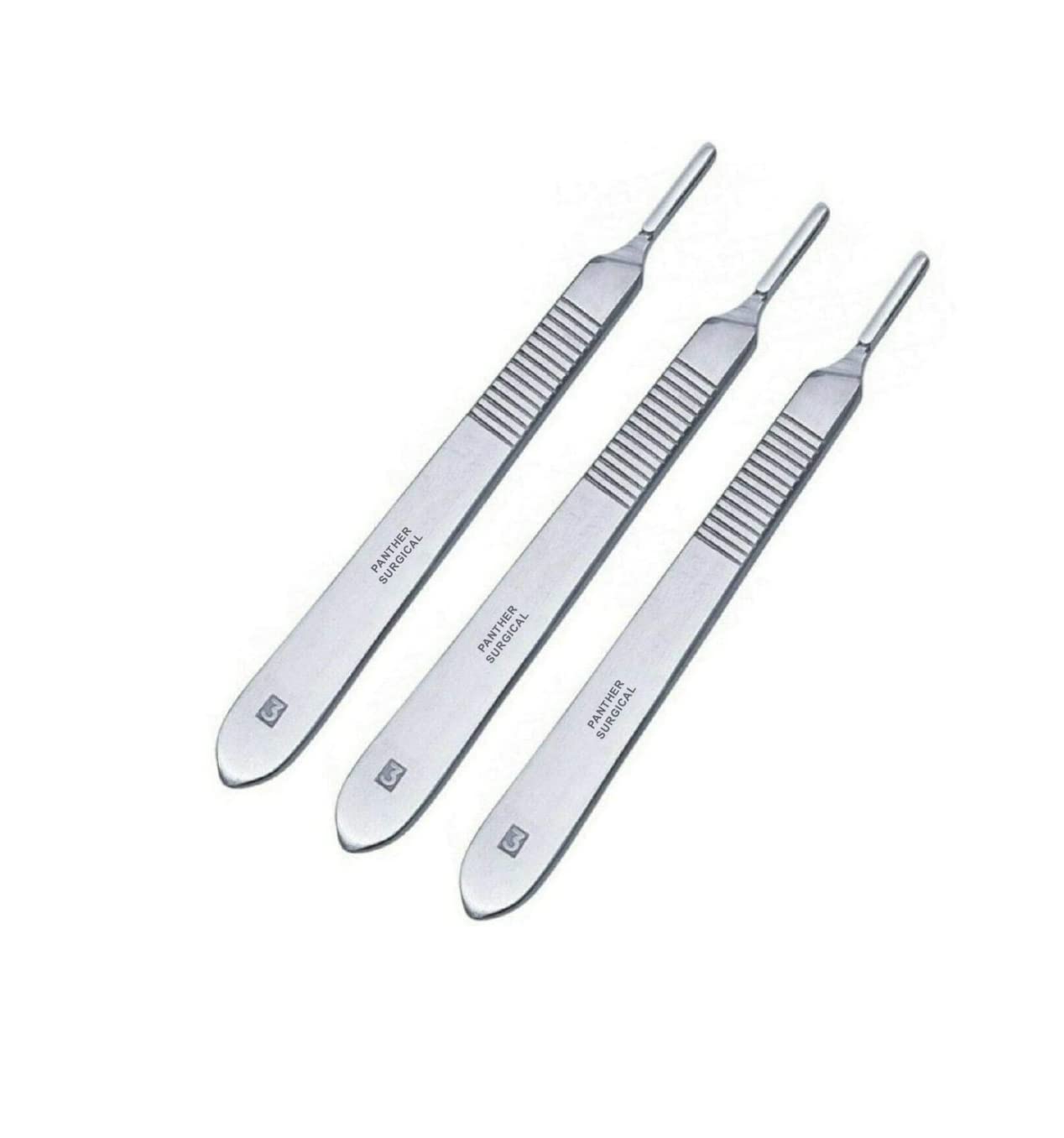 Set of 3 Pieces Panther Surgical Stainless Steel BP Scalpel Handles No.3 Art Crafty Scalpel Handles