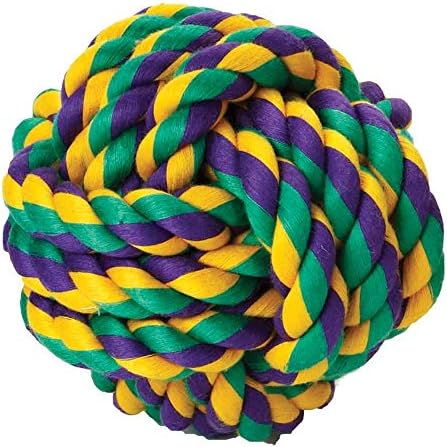 PET PLANEDO - Braided Cotton Rope Ball Dog Toy/ Teeth Cleaning Chew Toys for small and medium sized dogs
