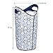 Household Essentials 2500 Soft Sided Laundry Hamper with Handles and Mesh Top Closure - Blue and White