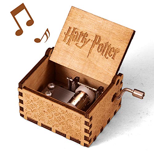 Harry Potter Music Box, Merchandise Vintage Classic Wood Hand Crank Carved Theme Best Gift for Kids, Boys, Girls, Friends