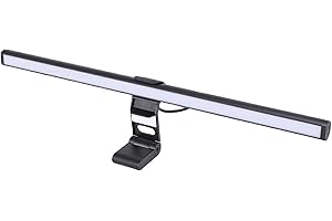 Zunate RGB Computer Screen Light Bar, Dual Sided LED Task Lamp, Eye Care Computer Lights Bar Gaming Office Desk Lamp, Adjusta