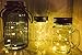 Fanme Solar Mason Jar Lights Lids 5 Pack 10 LED Fairy String Light Screw Inserts for Mason Jar Charismas Wedding Garden Patio Path Home Décor Tree Jar Lantern Decorative Lighting Warm White