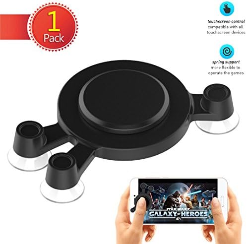Mobile Game Joystick,Phone game controller Touch Screen Game Rocker Mini Joypad for iPhone iPad Android Smart Phone Tablet (black)
