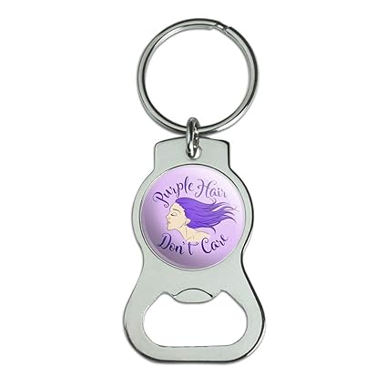 Amazon Com Graphics And More Purple Hair Don T Care Bottle Cap