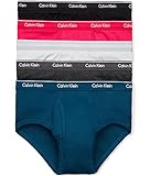 Calvin Klein Men's Underwear Cotton Classics 5 Pack Briefs, Empower/Fountain/Charcoal Heather/Silver Nickel/Black, Large