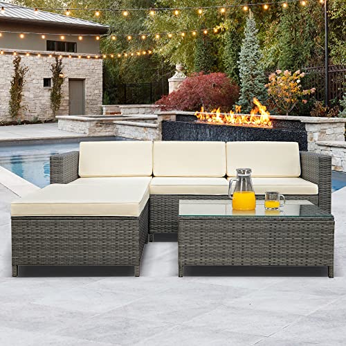 SUNVIVI OUTDOOR 5 Pieces Patio Furniture Sets All Weather Outdoor
