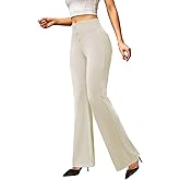 keriffe Womens Bootcut Dress Pants High Waist Stretchy Business Work Casual Trousers with Back Pockets Office Slacks