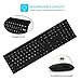 Vive Comb Wireless Keyboard and Mouse, 2.4GHz Rechargeable Compact Whisper-Quiet Full-Size Keyboard and Mouse Combo with Nano USB Receiver for Windows, Laptop, PC, Notebook-Black