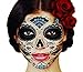 Black Glitter Skeleton Day of the Dead Temporary Face Tattoo Kit: Men or Women - 2 Kits