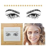 Tattify Bindi Festival Gold Star Colorful Temporary Face Rocks - Alternative - Other Styles Available Fashionable Temporary Rhinestone Gem Face Jewel Stickers - Long Lasting Waterproof