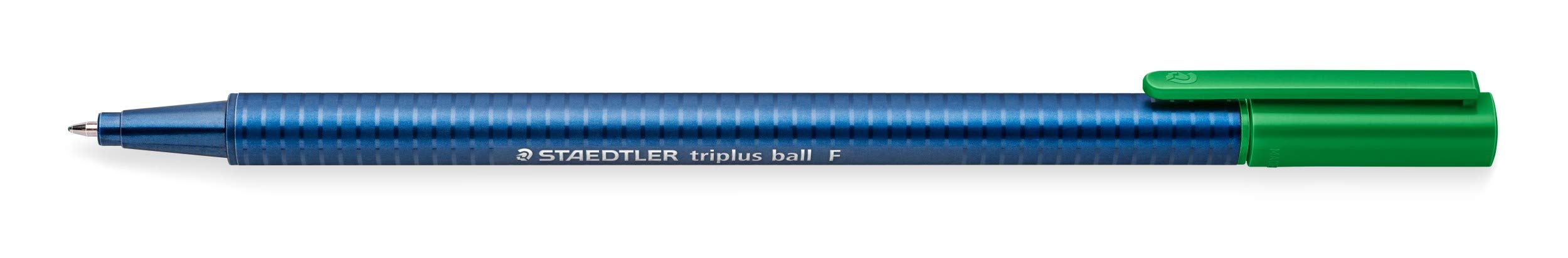 STAEDTLER Triplus Ball 437 F-5 Ballpoint Pen Ergonomic Triangular Shape High Quality Set of 10 Green Line Width F โ image 1