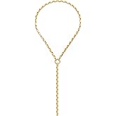 NEPULOY Chunky Gold Necklaces for Women - Gold Lariat Long Necklaces, Chunky Statement Jewelry | Trendy Long Body Jewelry Gifts