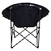 Yescom Oversize Folding Moon Chair Saucer Padded Comfort Lounge Bedroom Garden Furniture Black Seat
