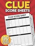 Clue Score Sheets: 130 Large Score Sheets for