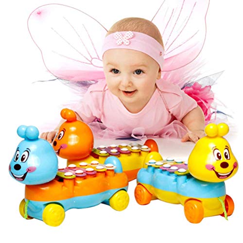 Mini Cartoon Caterpillar Xylophone Toy Hand Knock Glockenspiel Piano Toy Musical Instrument Educational Music Toy Kids Gifts