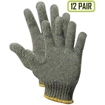 Magid Glove & Safety G178-AMZNGreyt ShadowG178 Knit Gloves, Cotton Poly Blend, Men's (Fits Large), Gray (Pack of 12)