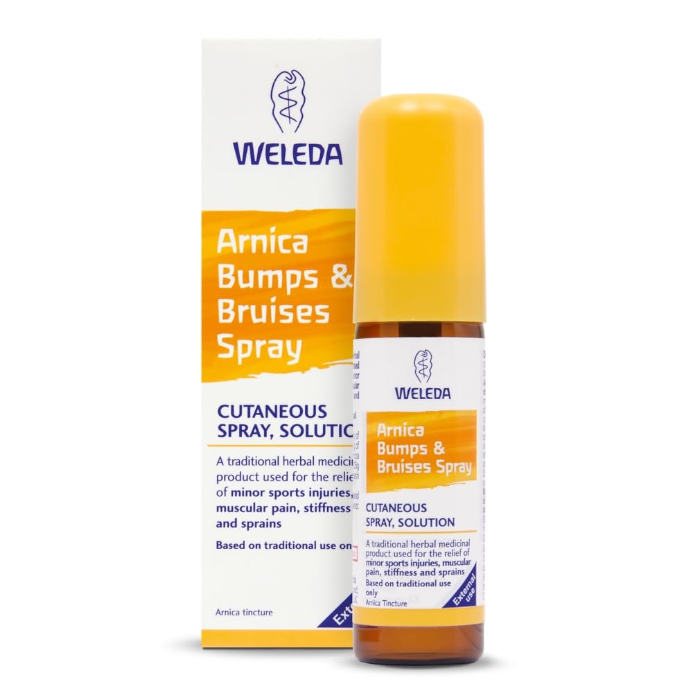 Weleda Arnica Bumps and Bruises Spray, Minor Sports Injuries, Muscle Pain, Stiffness, Sprains, Traditional Remedy, 20ml